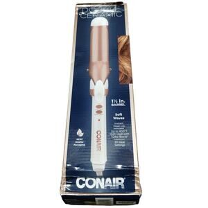 Conair NEW in Box Double Ceramic Rose Gold 1.5 Inch Curling Iron